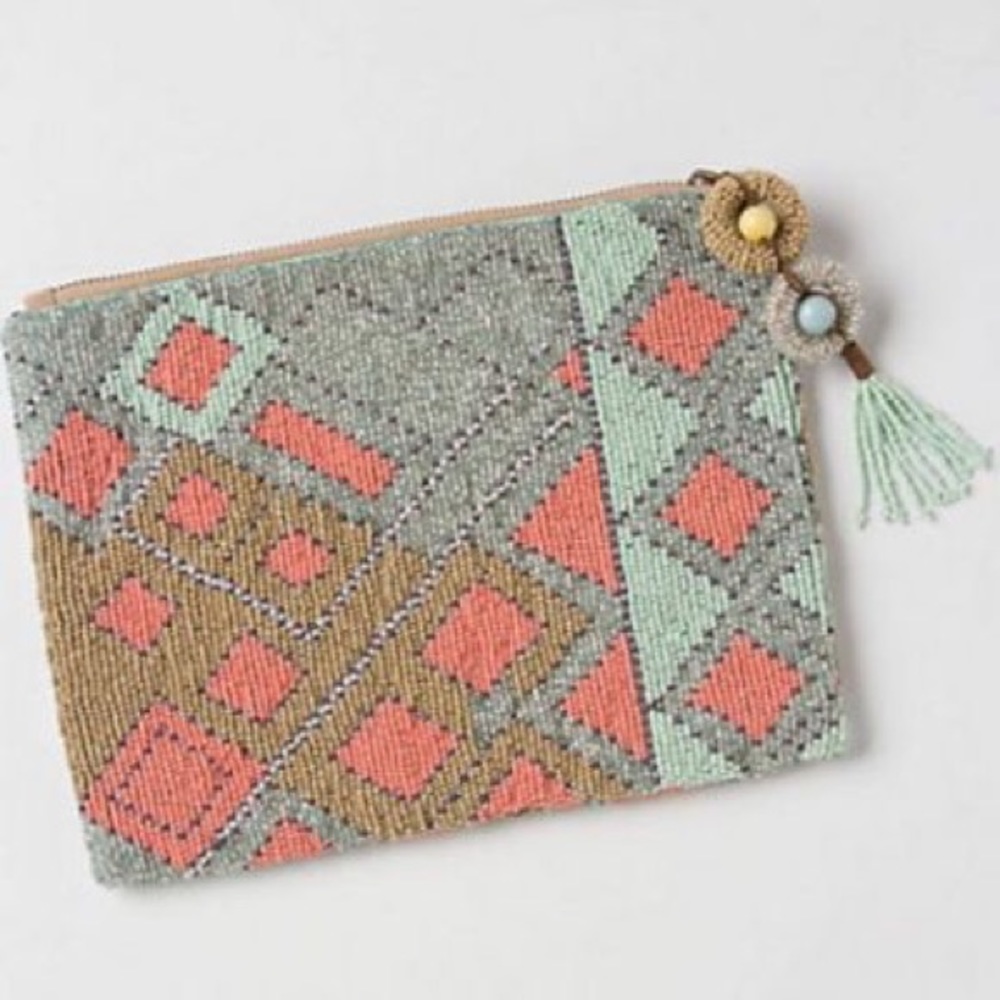 Anthropologie Jasper & Jeera Beaded Clutch